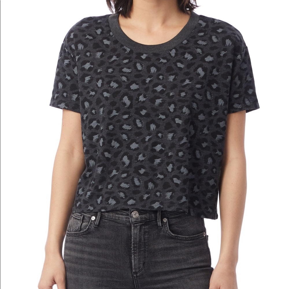 Alternative Apparel Leopard Crop Tee